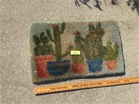 Southwest style rug cactus themed