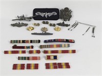 Large Group of Military Ribbons & Medals