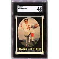 1958 Topps Frank Gifford Sgc 4