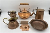 Vintage Copper, Brass Kettles & More