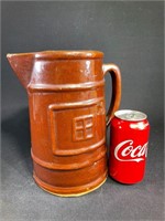 Brown Pottery Water Pitcher