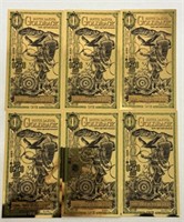 (6) 1/1000th oz 24K SOUTH DAKOTA GOLDBACKS