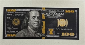 2009 $100 24KT GOLD NOTE