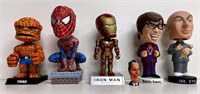 (6) VINTAGE COLLECTIBLE BOBBLE HEADS MARVEL