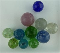 11 CLEAR MICA MARBLES