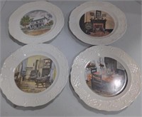 (AB) James Whitcomb hand painted plates *times