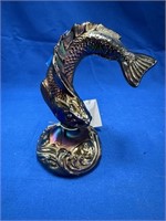 Fenton Carnival Glass Fish Paperweight