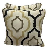 Pair of Black & Gold Accent Pillows