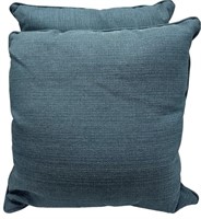 Pair of Dusky Blue Throw Pillows
