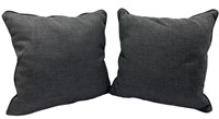Pair of Dark Grey Accent Pillows