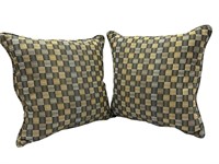 Pair of Multicolored Throw Pillows