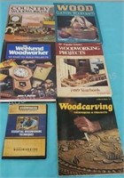 6 assorted woodworking DVD and books- country