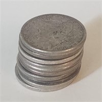 10 Morgan Dollars - Mixed dates and mint marks