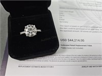 14k Gold 4.25 Ct Lab Created Diamond Ring