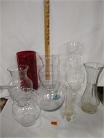 10 assorted Vases