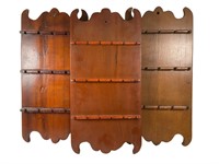 3 Wooden Collectors Spoon Racks