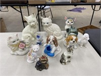 Lot of Ceramic Dogs & Cats - Some Marked