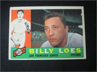 1960 TOPPS #181 BILLY LOES GIANTS VINTAGE