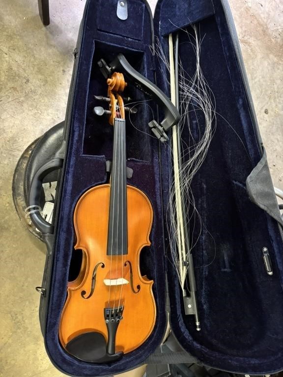 violin, bow, with case, franz hoffman danube,