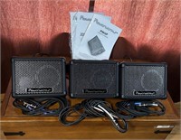 (3) Powerwerks PW4P Powered Speakers w/1/4" TS Ca
