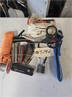 Assorted Knives, Rope, Gun Lock
