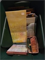 Tote of Large Pieces of Colored Glass for Stained