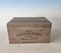 general store wooden box