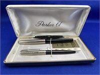 Parker “61” Fountain Pen & Pencil Set Black Barrel