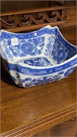 Blue & White Oriental Square Bowl