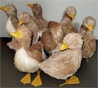 8 NWT Target Sisal Straw Duck Figurines Standing