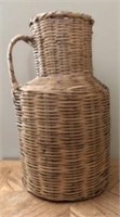 Wicker Demijohn Vase/Basket  16.5in H