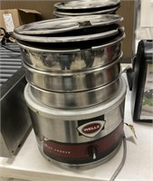 Wells Soup  Cooker w/3 pots  & lids