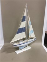 Decorative Single-Masted Sailboat w/ Base