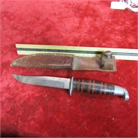 Vintage Theatre WWII? Fixed blade knife w/sheath.