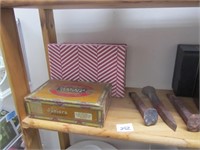 Shelf Lot-Cigar Box,Jewelry Box,Stack Boxes, R.R.