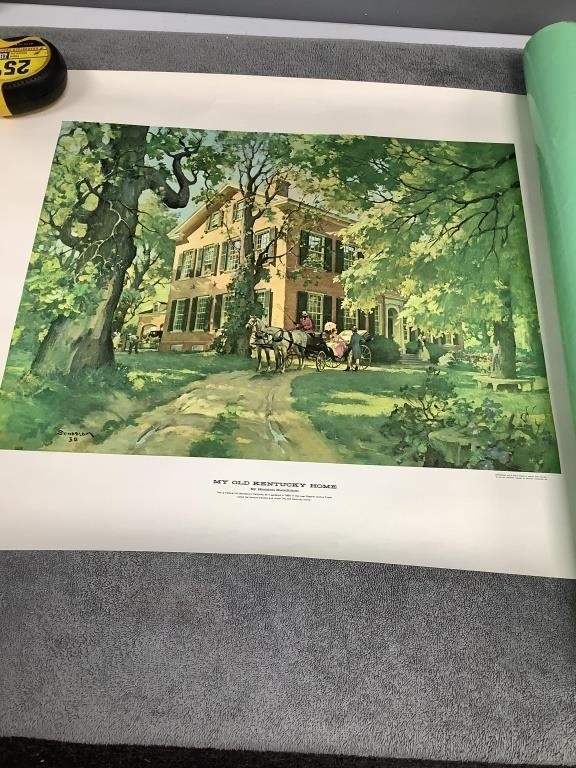 "My Old Kentucky Home" Print & World Map