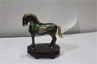 A Vintage Cloisonne Horse on Stand
