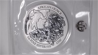 1ozt Silver .999 Africa Ounce Gator Round