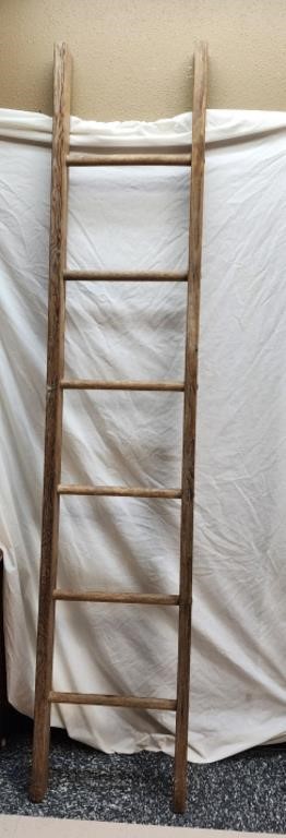 Vintage Wood Ladder & Antique Hay Rake