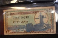 Series 681 50 Cent Military Payment Certificate