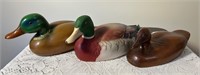 3 Large Duck Figurines