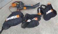 Worx electric blower/vac with extra bags, works