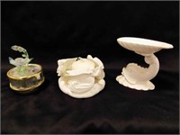 Ceramic Soap Dish, Angel Candle holder, Music Box