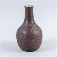 SIX NATIONS POTTERY VASE: SIGNED "DEE" KANYENGEH