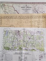 Vintage Maps TX-OR-CA-KS-CO-NE-WA