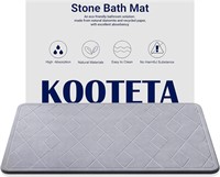 KOOTETA Stone Bath Mat  23.5x15 Grey Diamond