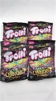 4 New Bags Trolli Crunchy Sour Crawlers