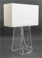 Pablo "Tube Top" Clear Lucite Table Lamp