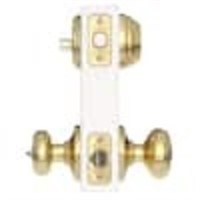 Juno Polished Brass Exterior Entry Door Knob And