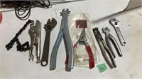 Assorted cutters and wrenches